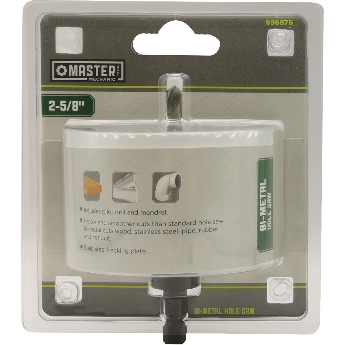 Master Mechanic 2-5/8 In. Bi-Metal Hole Saw Image 1