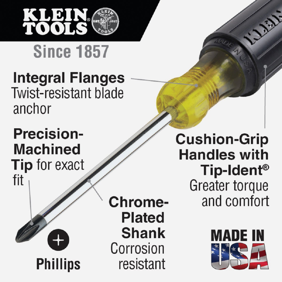 Klein #2 x 10 In. Round Shank Phillips Screwdriver Image 2
