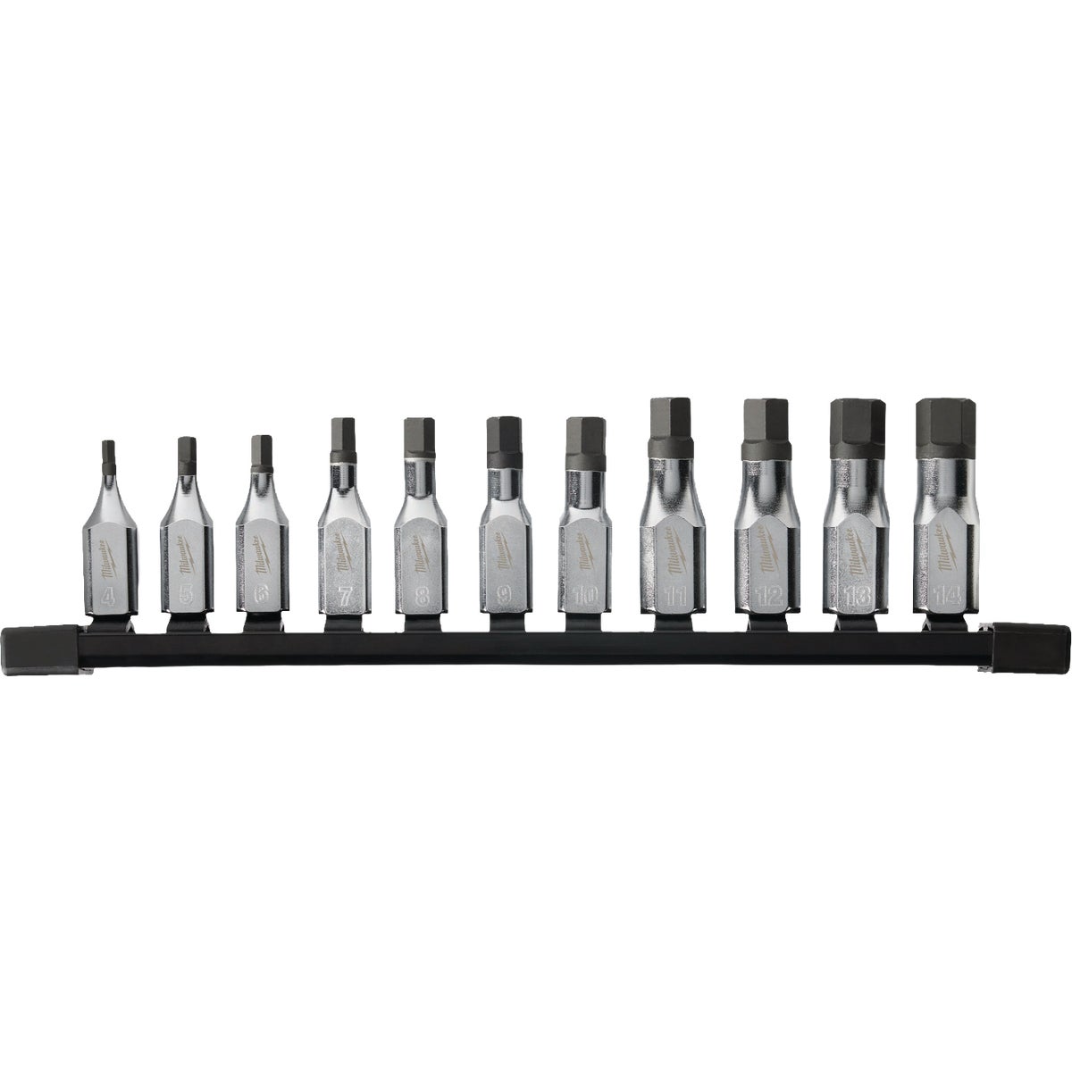 Milwaukee Metric 3/8 In. Drive Hex Bit Socket Set (11-Piece)