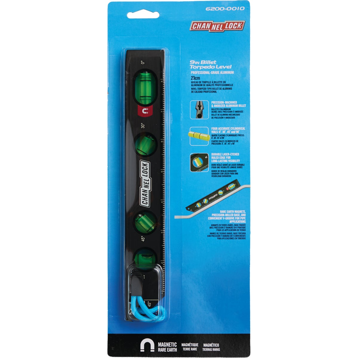 Channellock 9 In. Aluminum Magnetic Billet Torpedo Level Image 7