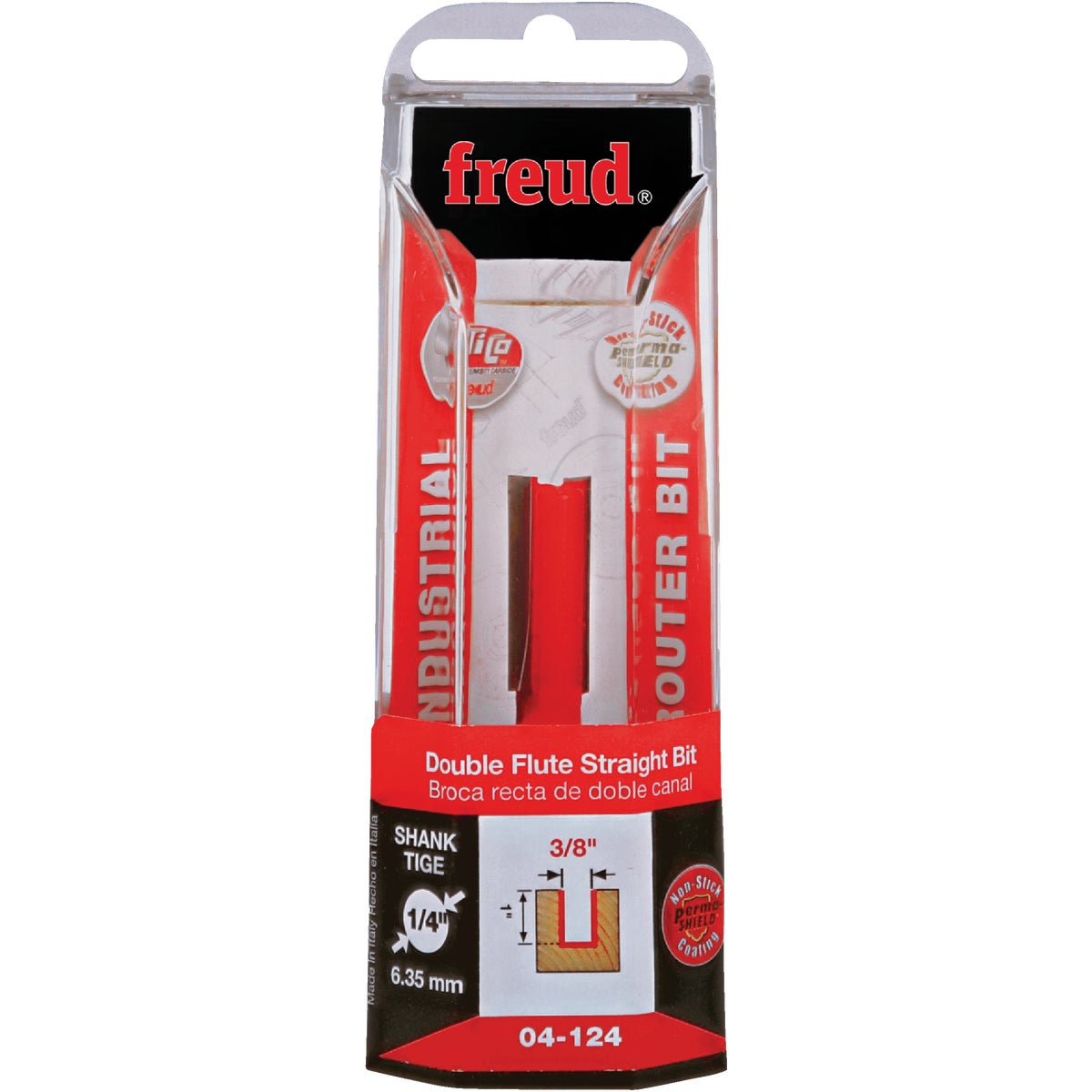 Freud 3/8 In. x 1 In. Double Flute Straight Router Bit