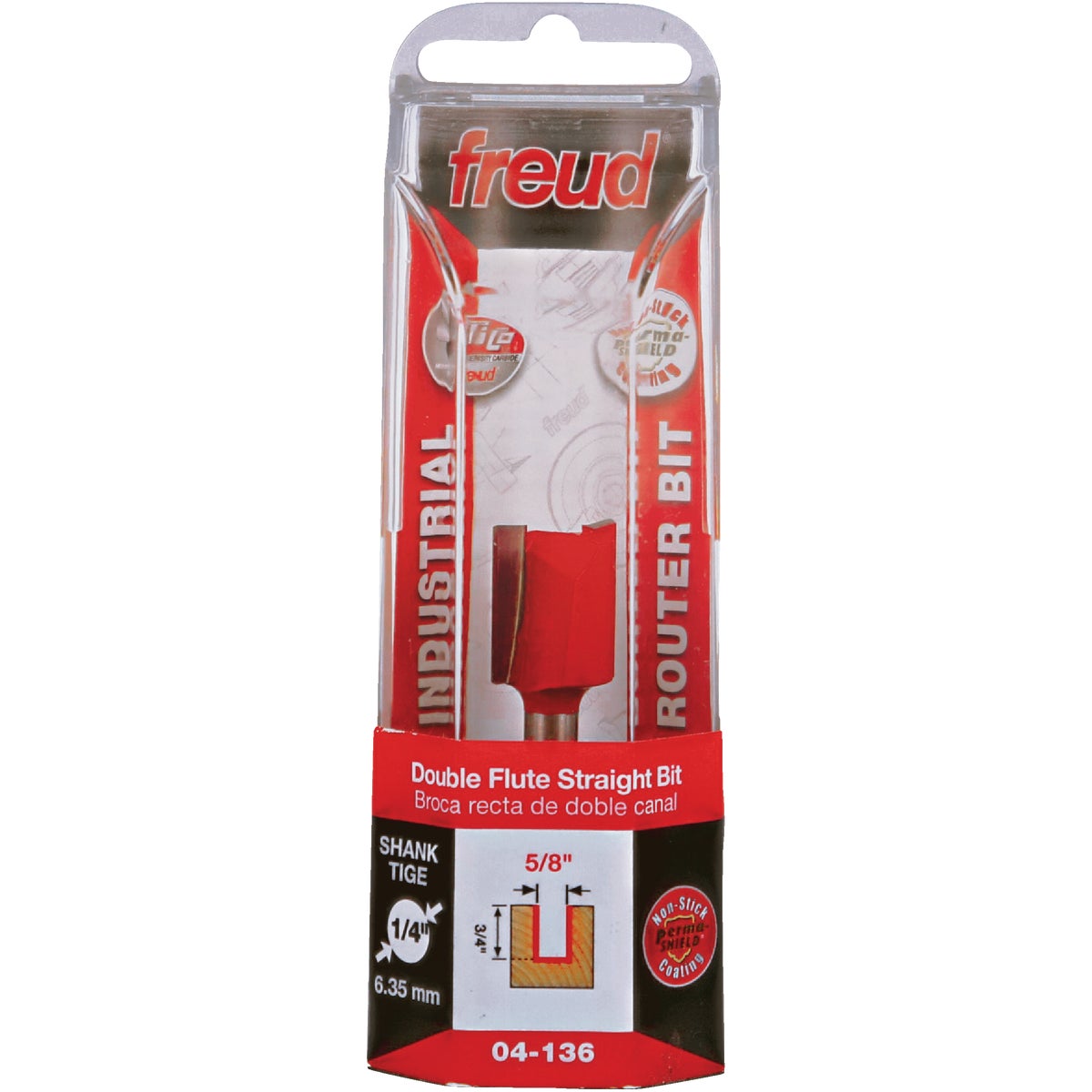 Freud 5/8 In. x 3/4 In. Double Flute Straight Router Bit
