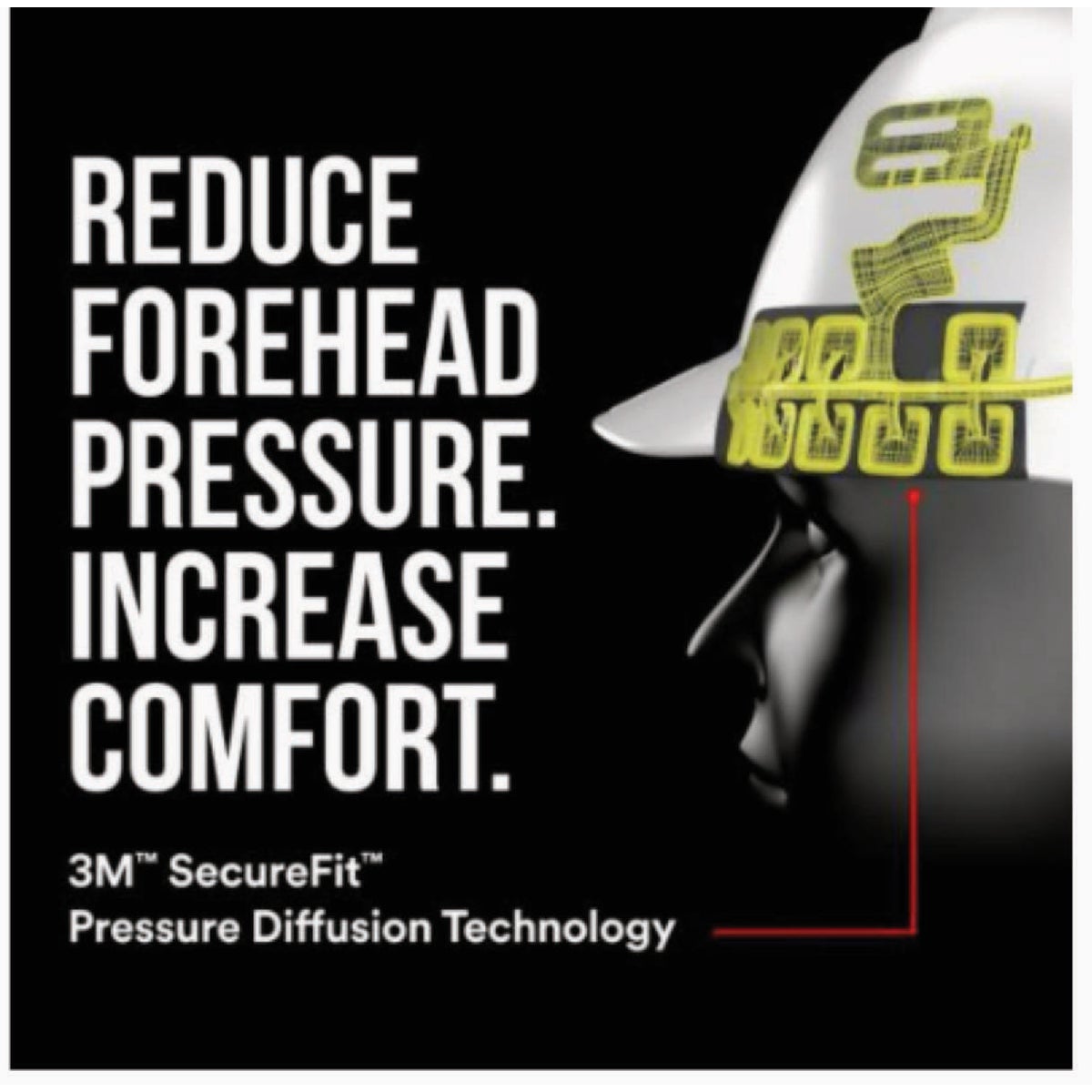 3M SecureFit Vented Ratcheting Hard Hat Image 4
