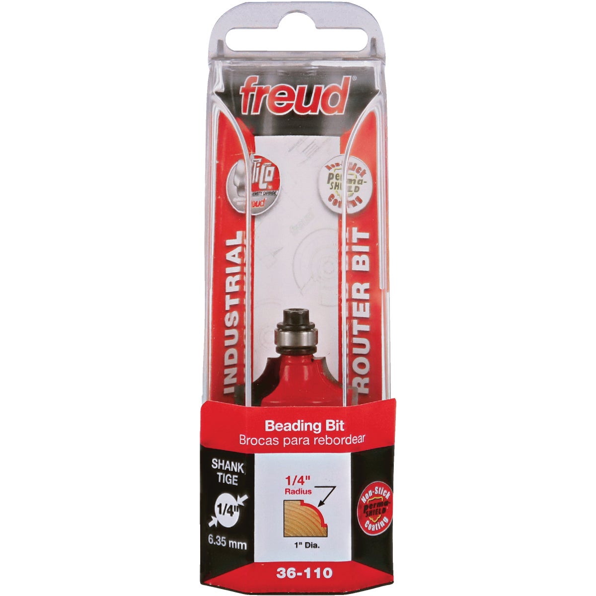 Freud 1/4 In. Quadra-Cut Radius Beading Router Bit