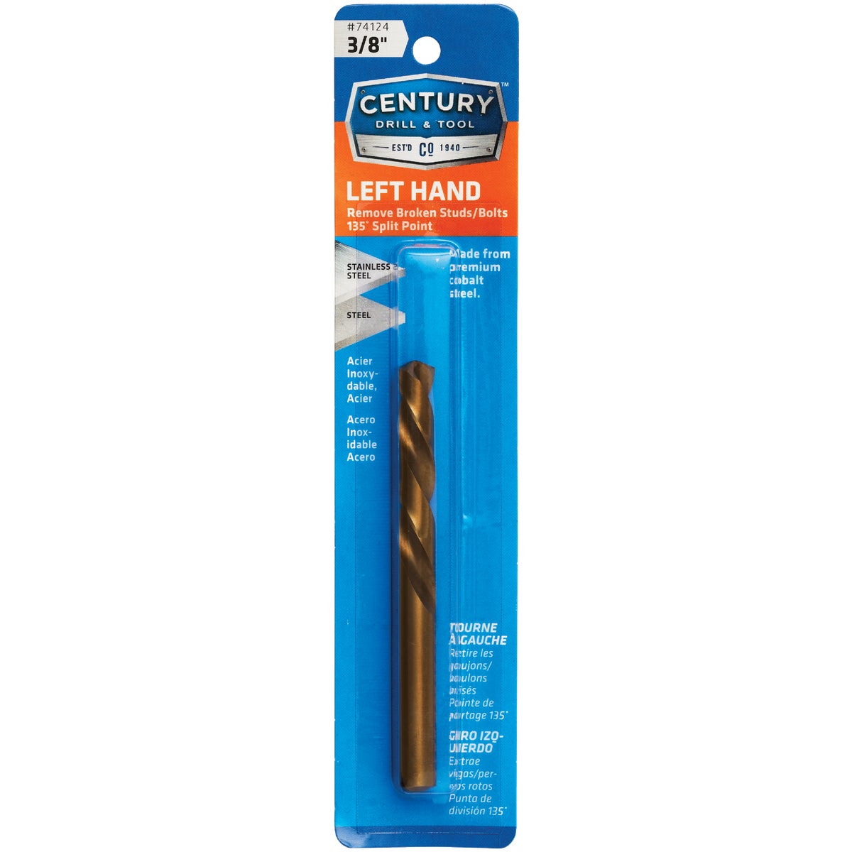 Century Drill & Tool 3/8 In. Cobalt Steel Left Hand Drill Bit Image 1