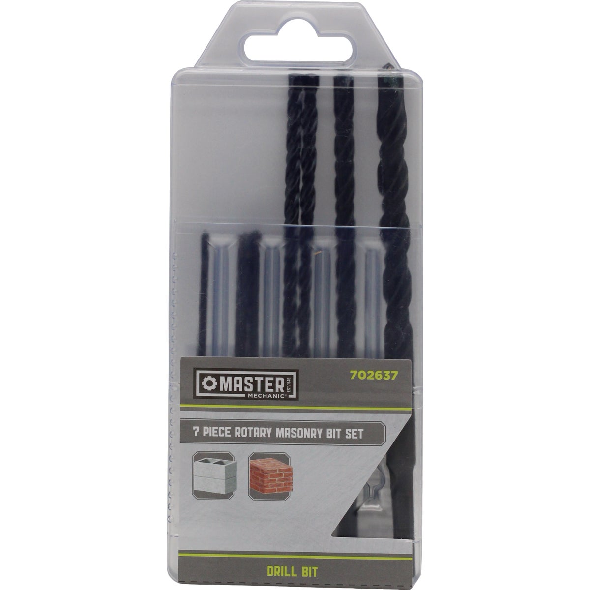 Master Mechanic Percussion Masonry Drill Bit Set (7-Piece) Image 1