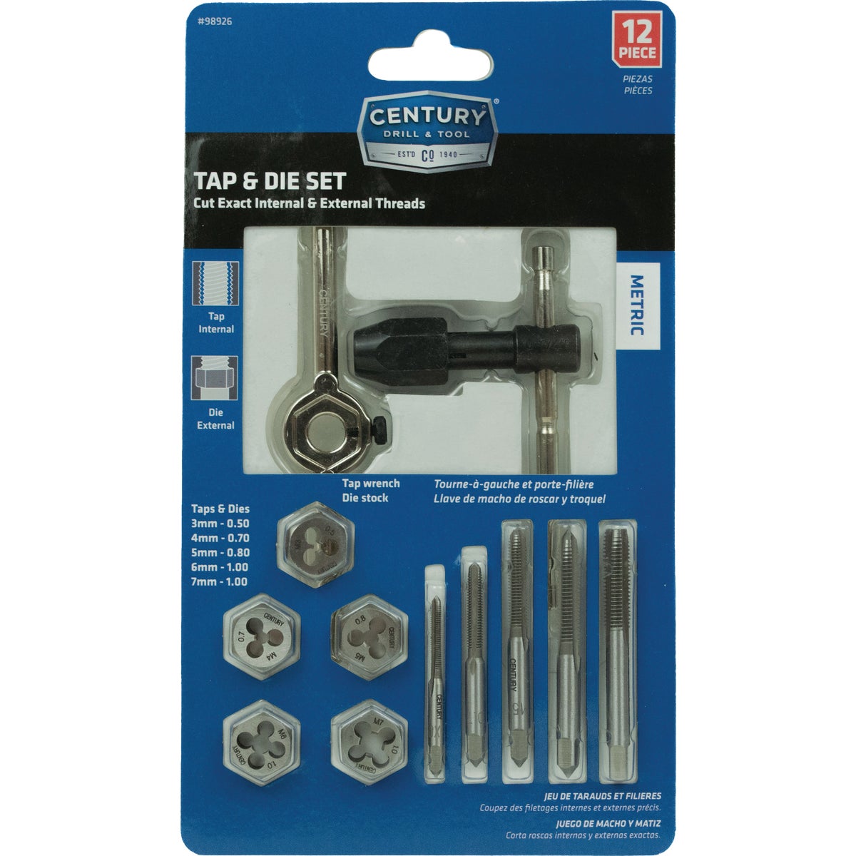 Century Drill & Tool Metric Tap & Die Set (12-Piece) Image 2