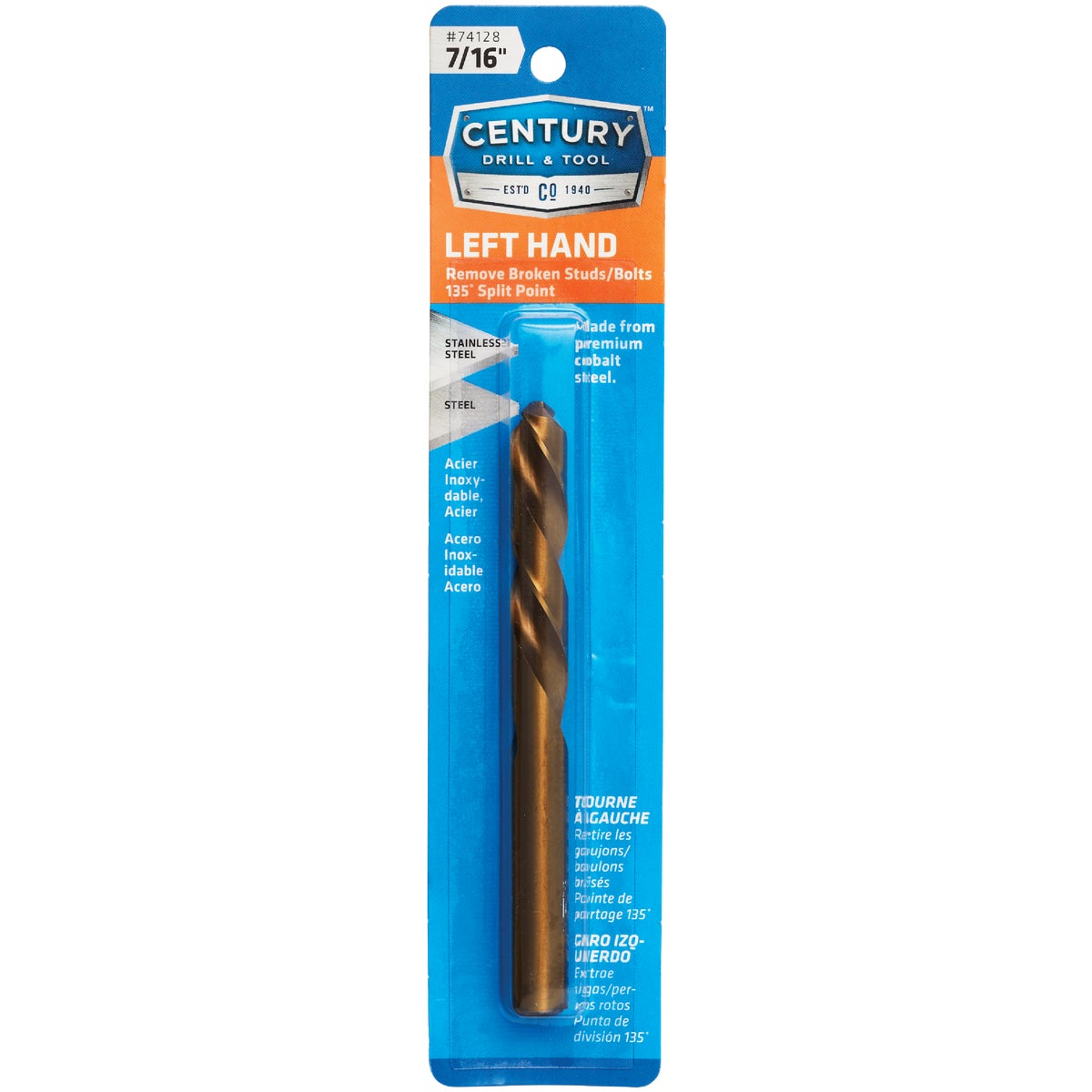 Century Drill & Tool 7/16 In. Cobalt Steel Left Hand Drill Bit Image 1