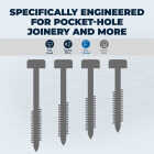 Kreg #8 x 3/4 In. Square Fine Thread Pan Head Zinc Pocket-Hole Screw (100 Ct.) Image 2