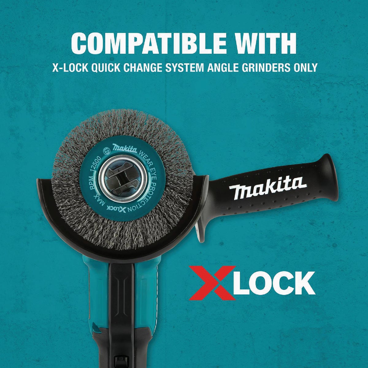 Makita X-LOCK 4-1/2 In. Crimped 0.012 In. Carbon Steel Cup Angle Grinder Wire Brush Image 6