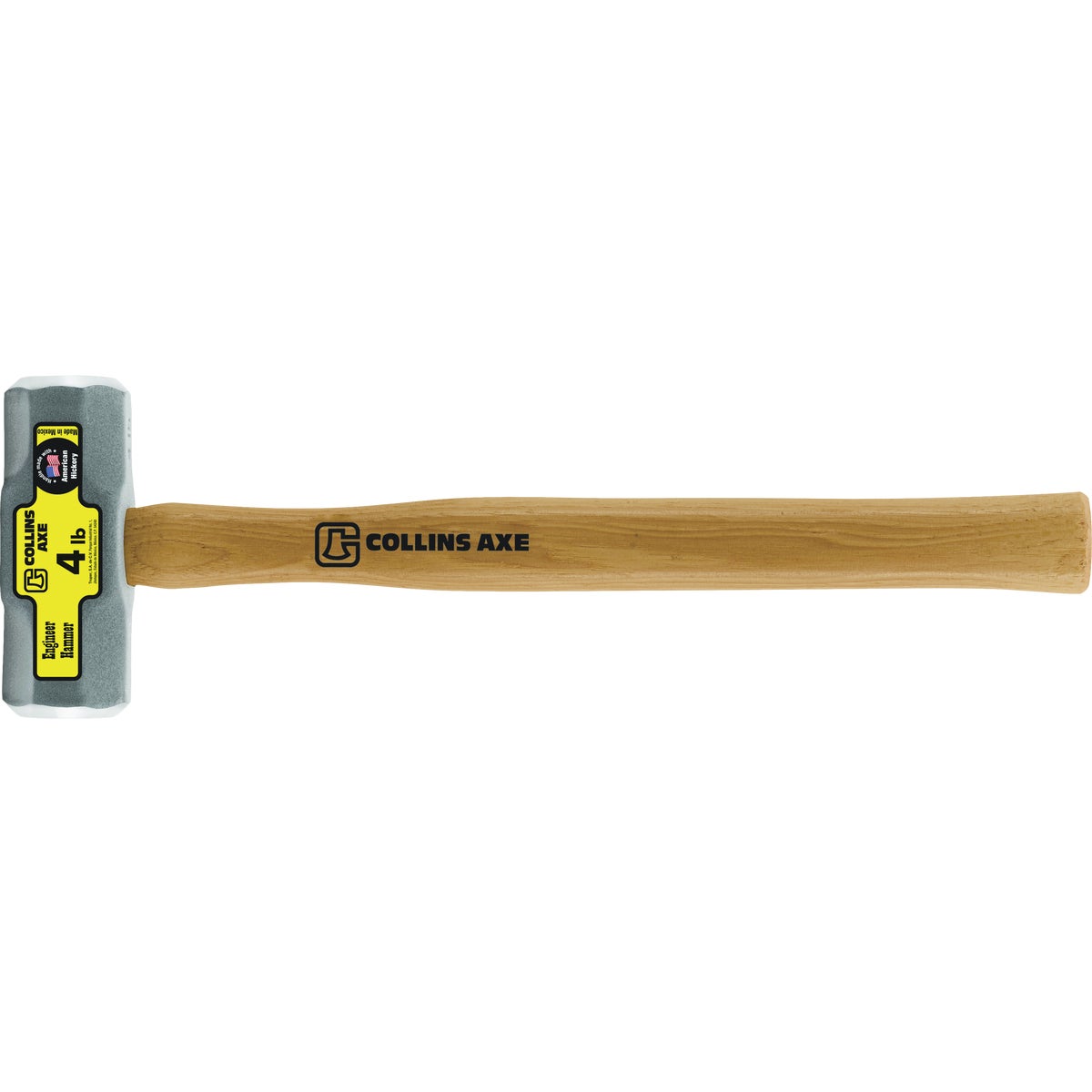 Collins 4 Lb. Steel Milled Face Engineering Hammer with 16 In. Hickory Handle Image 1