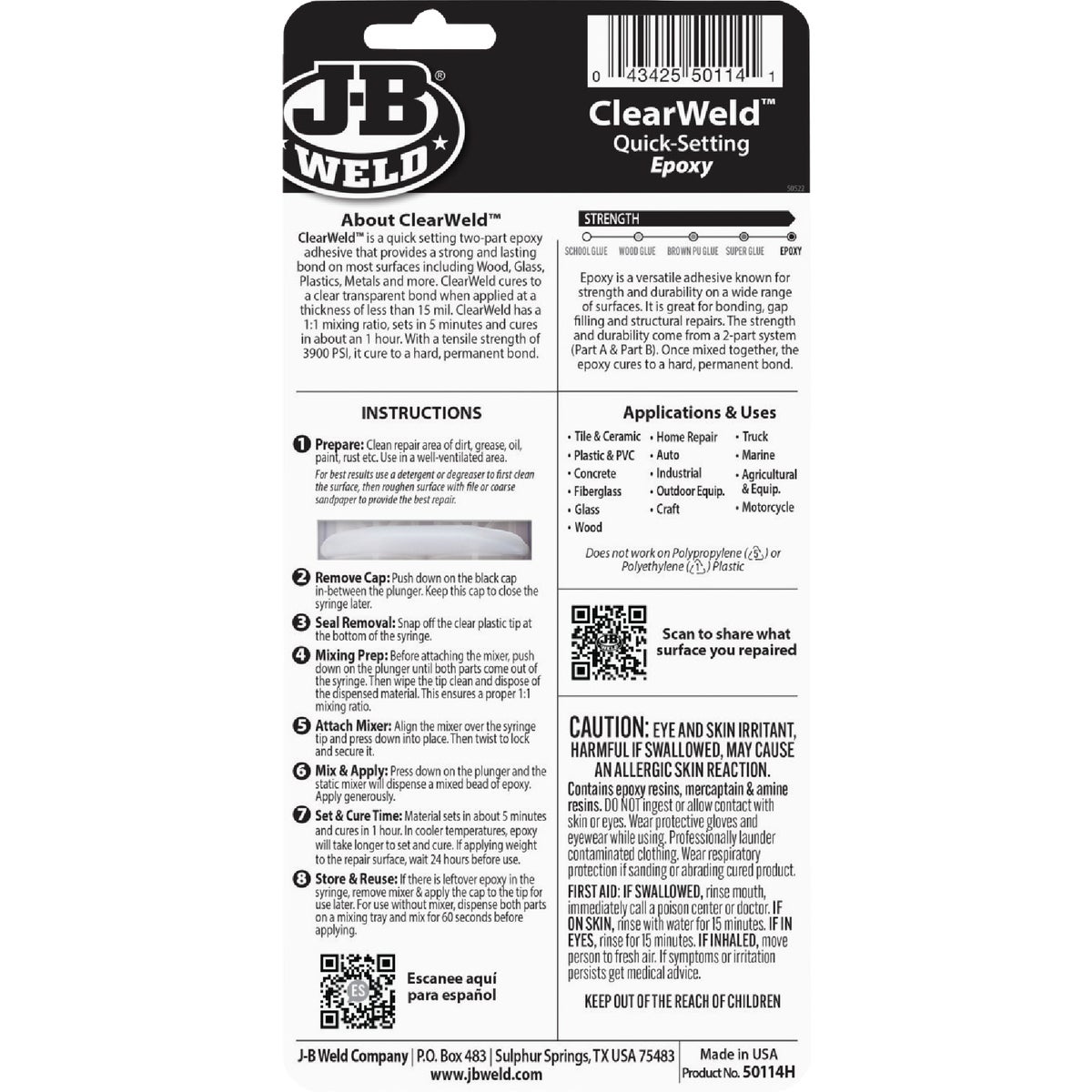 J-B Weld 0.47 Oz. ClearWeld Epoxy Image 7