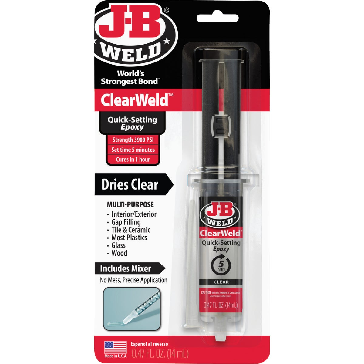 J-B Weld 0.47 Oz. ClearWeld Epoxy