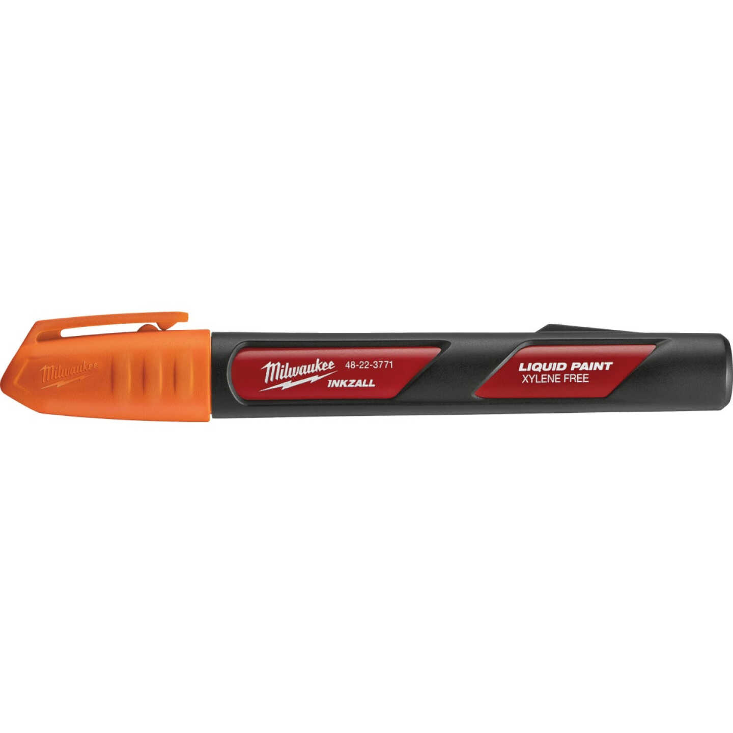 Milwaukee INKZALL Nib Point Orange Liquid Paint Job Site Marker Image 1