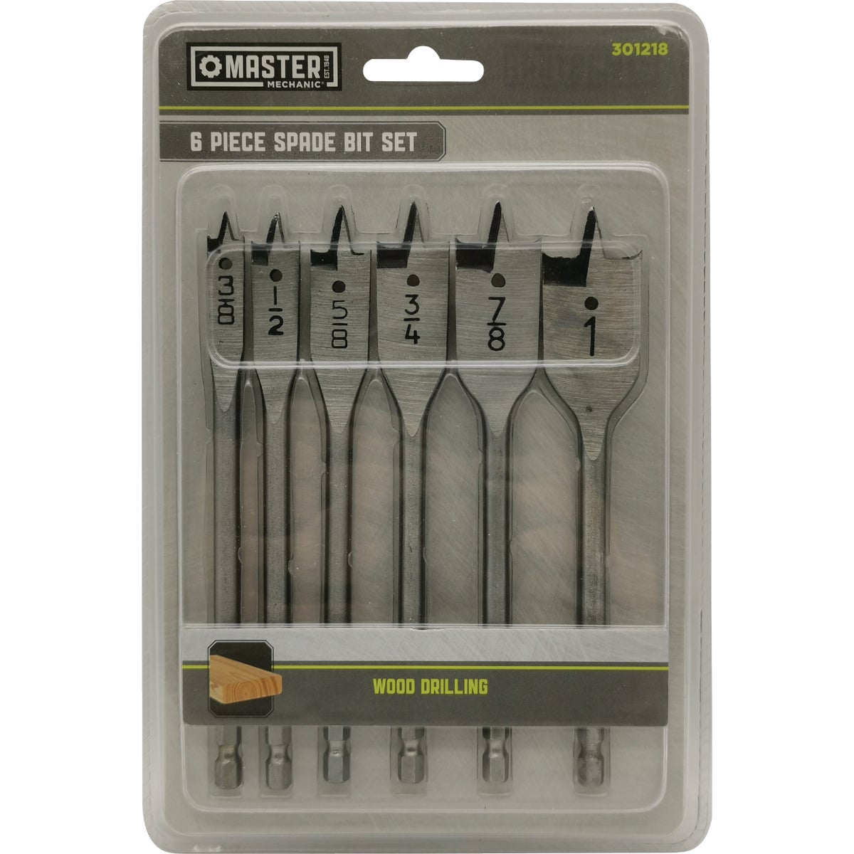 Master Mechanic Spade Bit Set (6-Piece) Image 1