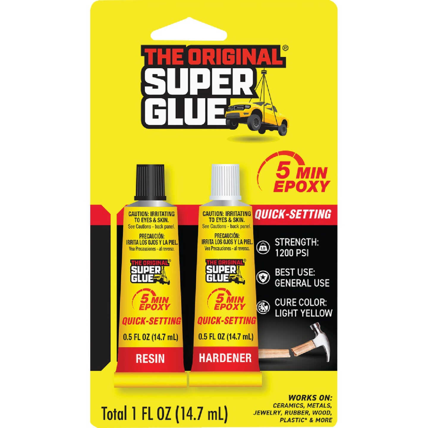 The Original Super Glue 5 Min. Epoxy 1/2 Oz. Resin and Hardener Tubes Image 1