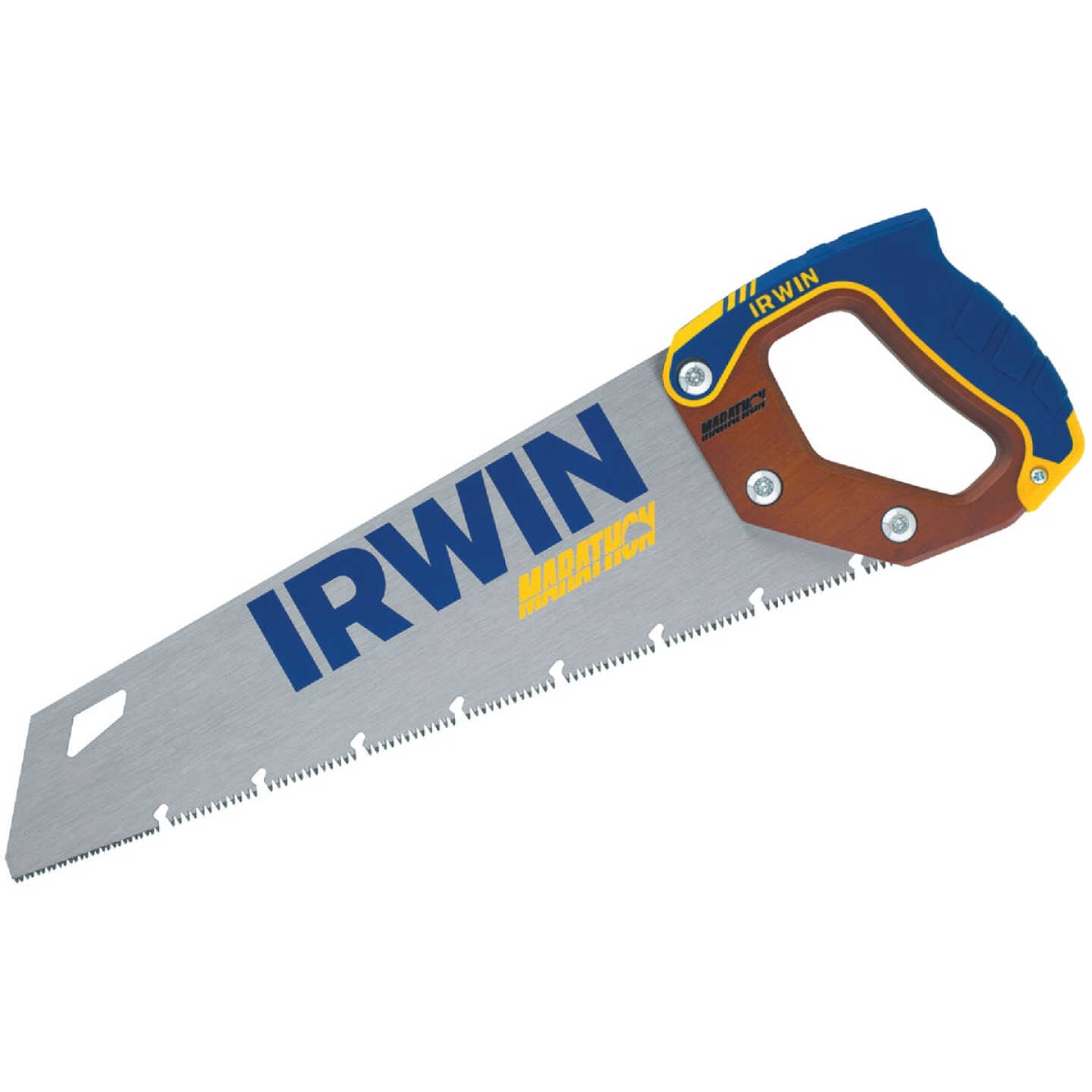 Irwin 15 In. L. Blade 9 PPI Body, 12 PPI Easy Start Front Wood, Rubberized Grip Handle Hand Saw Image 1