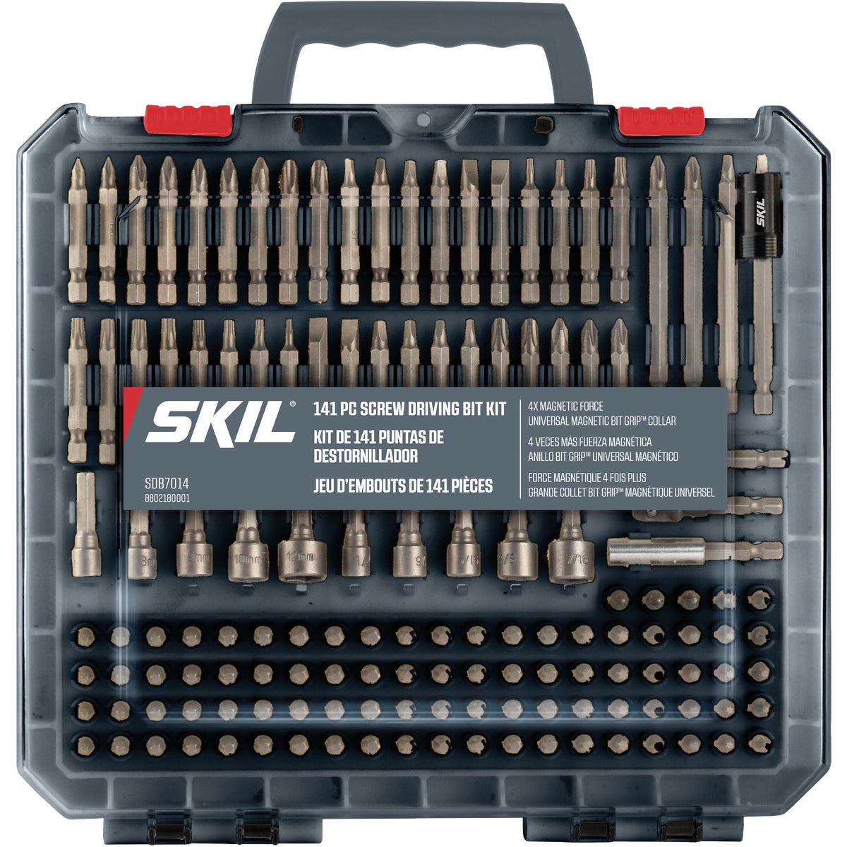 SKIL 141-Piece Screwdriver Bit Set with Bit Grip Magnetic Bit Collar