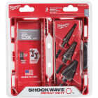 Milwaukee SHOCKWAVE Impact Duty 3-Piece Titanium Step Drill Bit Set, #1 #4 #9 Image 1