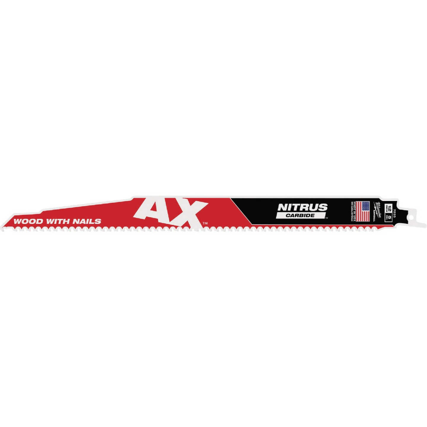 Milwaukee SAWZALL AX 12 In. 5 TPI Nitrus Carbide Reciprocating Saw Blade Image 1