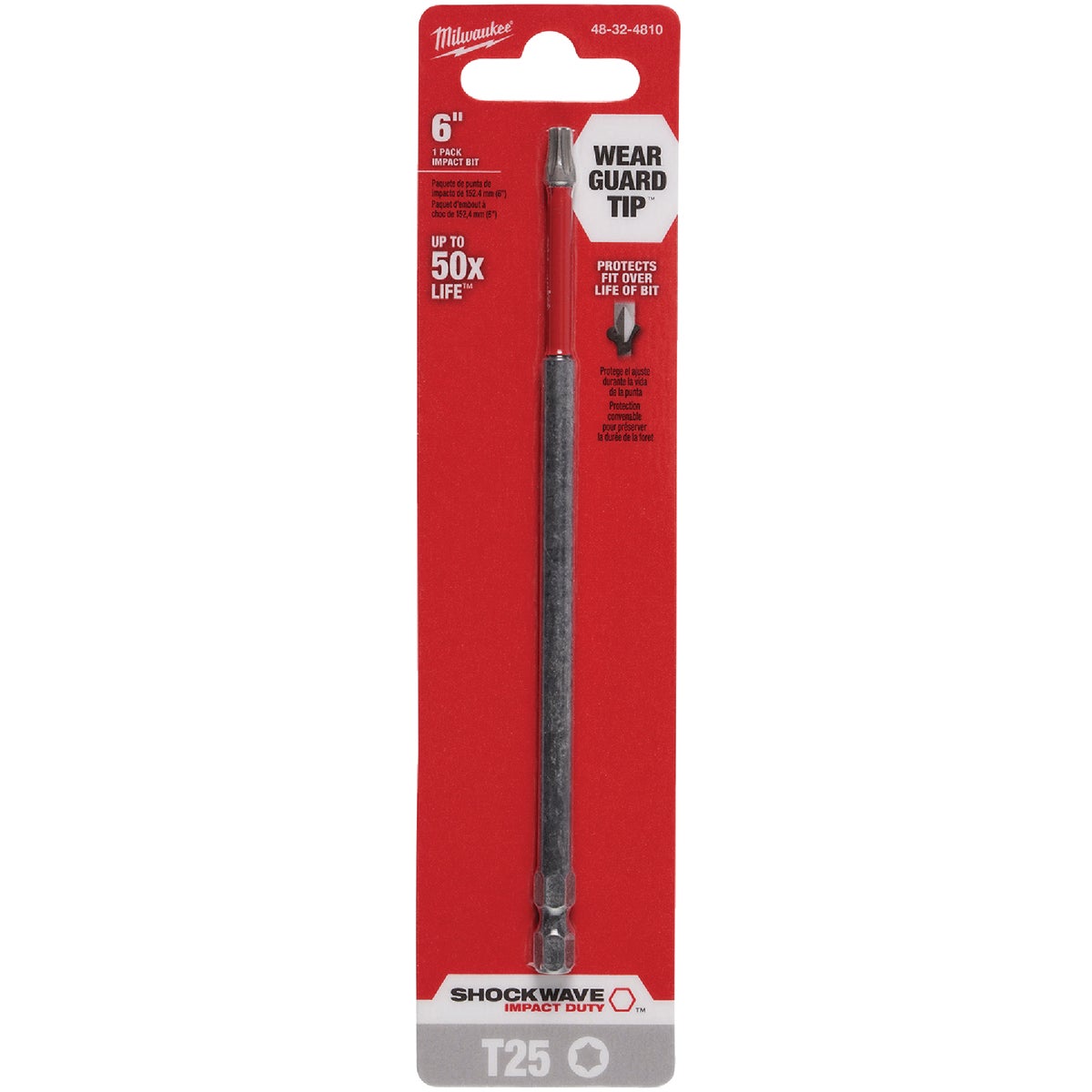 Milwaukee SHOCKWAVE 6 In. Impact Torx T25 Power Bit Image 4