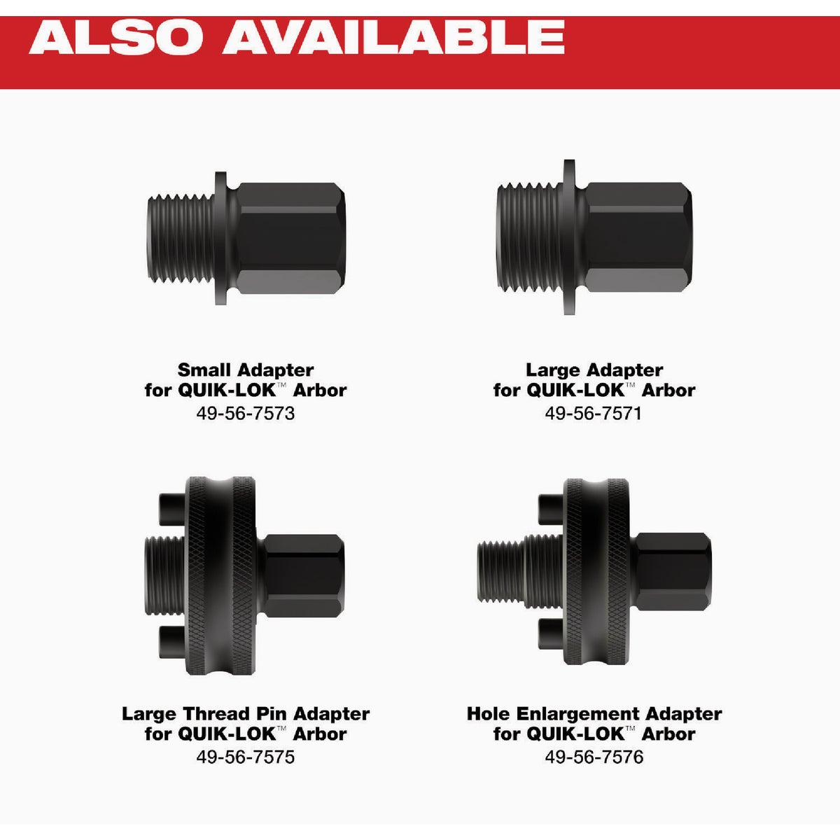 Milwaukee Quik-Lok Arbor Large Thread Adapter (5-Pack) Image 3