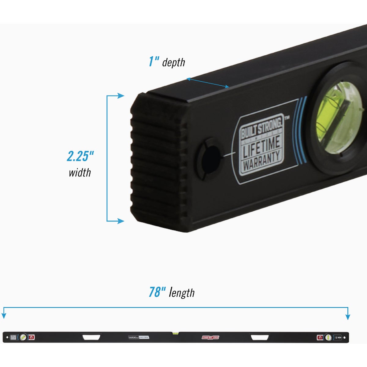 Channellock 78 In. Magnetic Box Beam Level Image 2