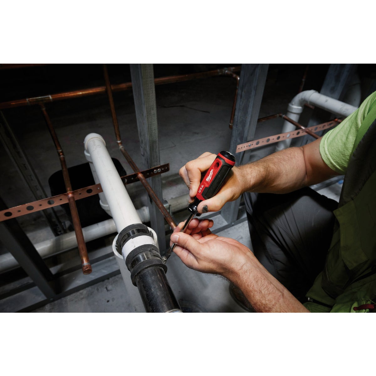 Milwaukee 3/8 In. x 8 In. Slotted Screwdriver with Cushion Grip Image 4