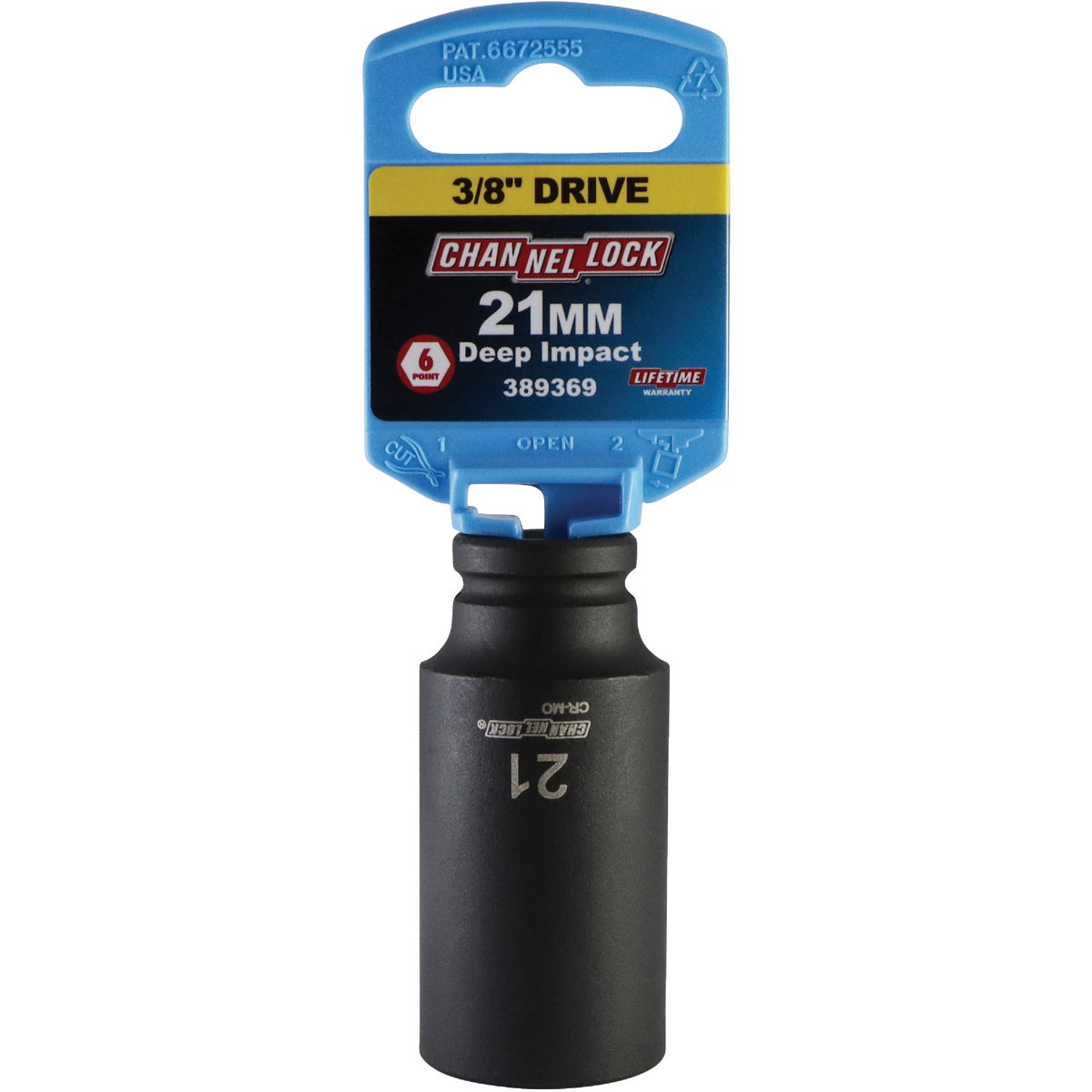 Channellock 3/8 In. Drive 21 mm 6-Point Deep Metric Impact Socket Image 2