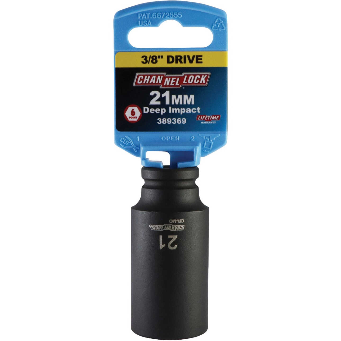 Channellock 3/8 In. Drive 21 mm 6-Point Deep Metric Impact Socket Image 2
