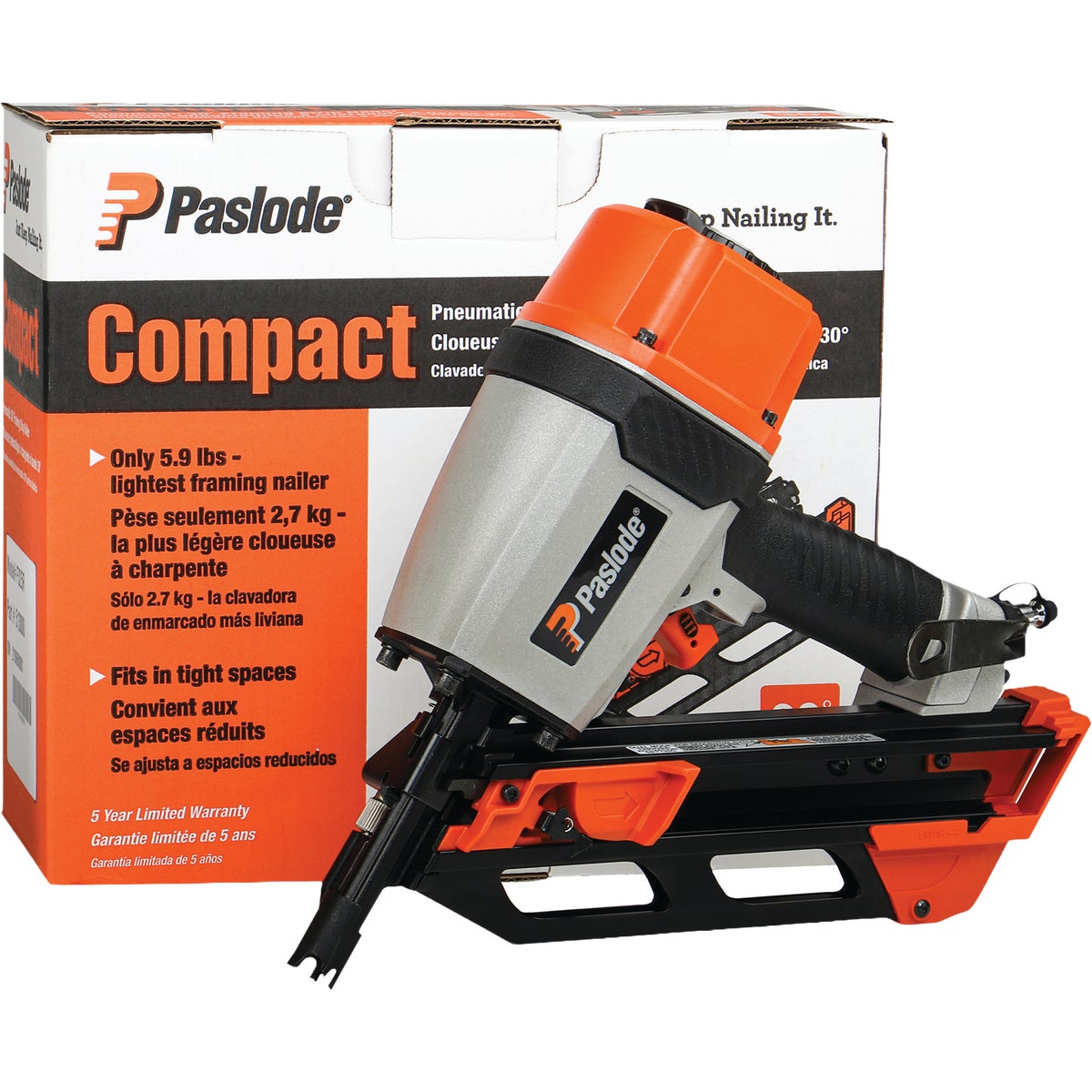 Paslode 30 Deg. Compact Pneumatic Framing Nailer (Tool Only) Image 1