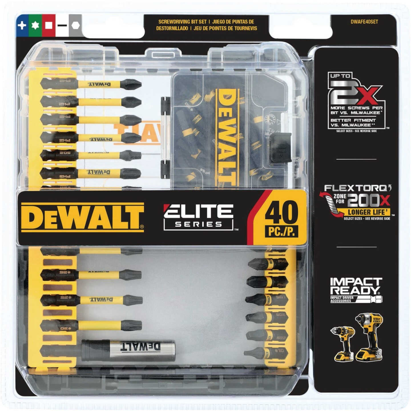 Dewalt Elite Series Impact Screwdriver Bit Set (40-Piece) Image 3