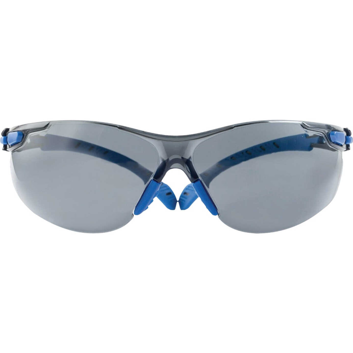 3M Black/Blue Frame Safety Glasses with Anti-Fog Scotchgard Protector Gray Lenses Image 1