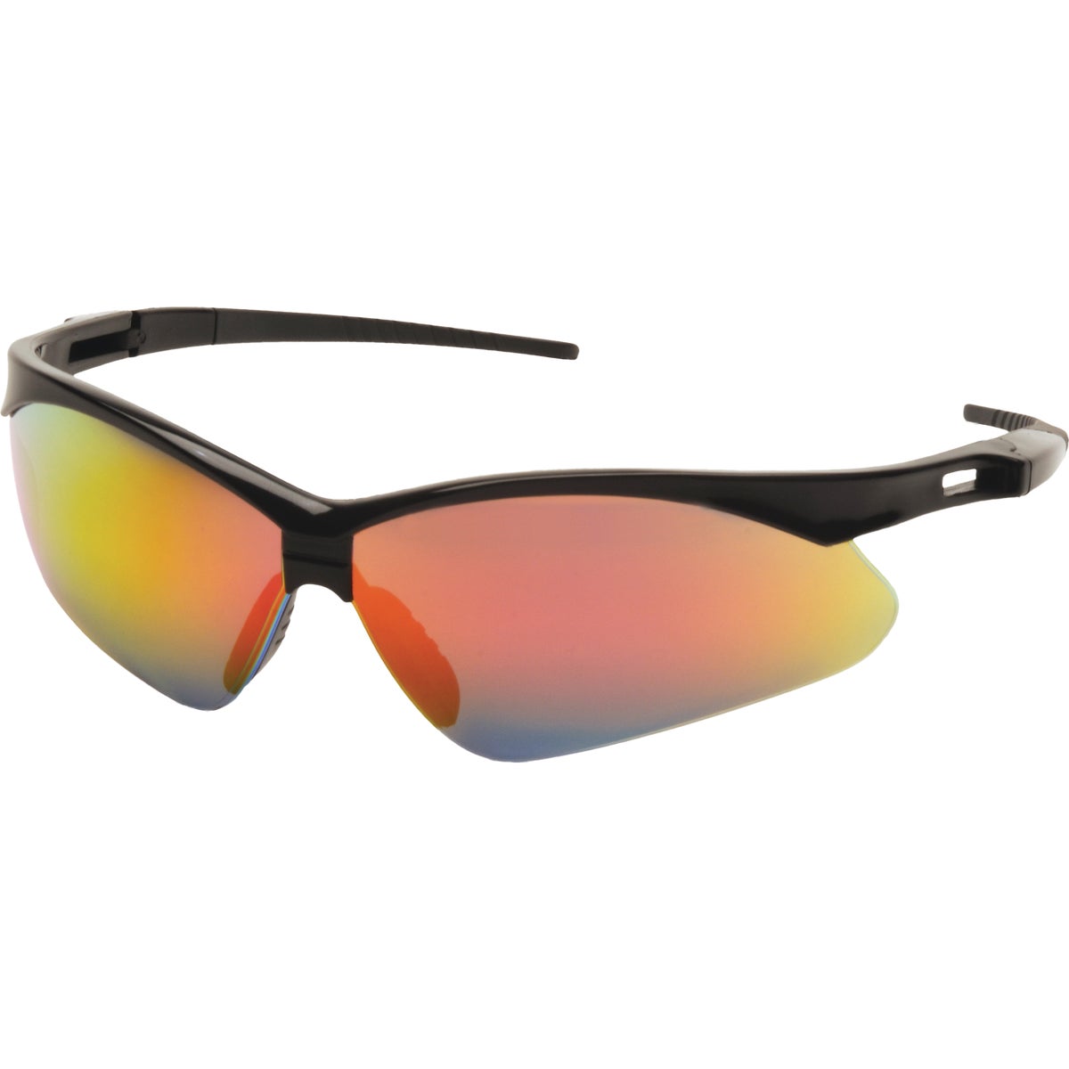 Pyramex PMXTREME Black Frame Safety Glasses with Ice Orange Mirror Lenses Image 2