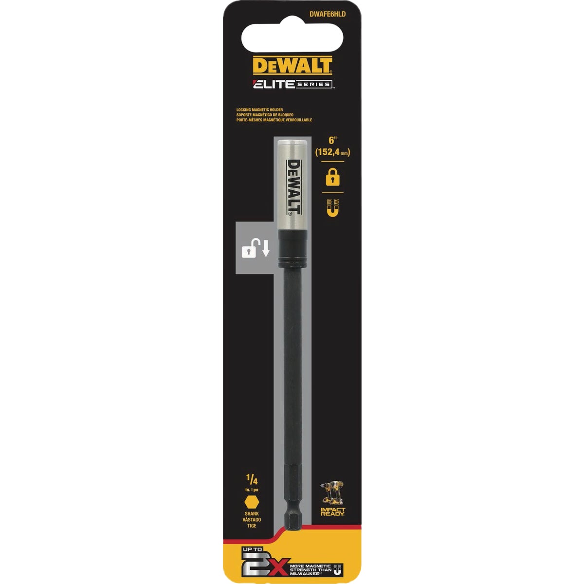 DEWALT Elite Series 6 In. Magnetic Impact Bit Holder Image 2
