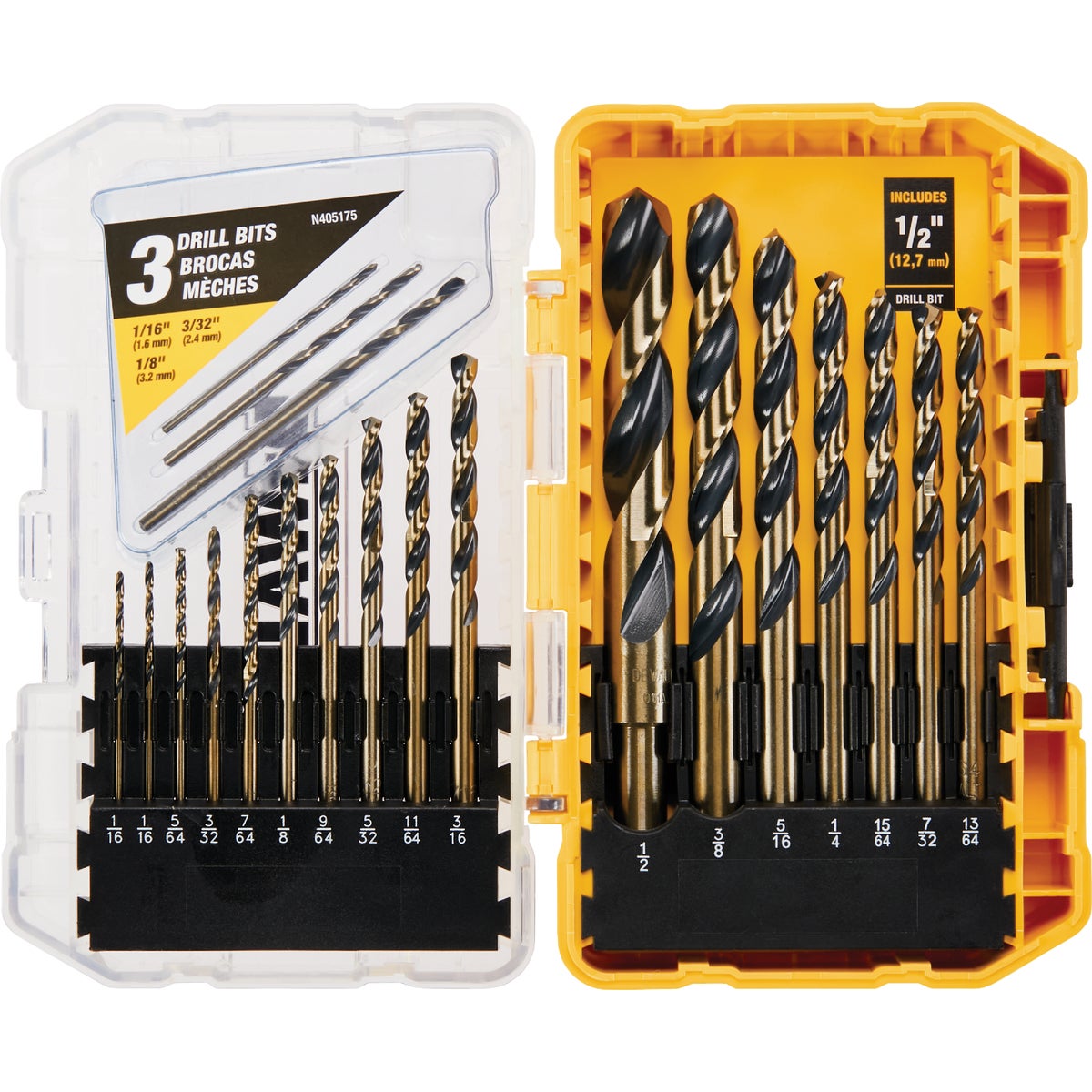 DEWALT Black and Gold Black Oxide Drill Bit Set (20-Piece)