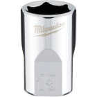 Milwaukee 3/8 In. Drive 13 mm 6-Point Shallow Metric Socket with FOUR FLAT Sides Image 1