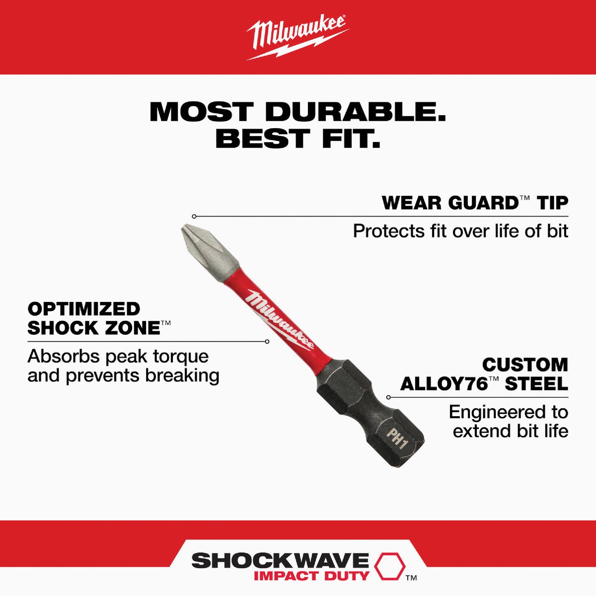 Milwaukee SHOCKWAVE Impact Duty Drill & Drive Set (60-Piece) Image 4