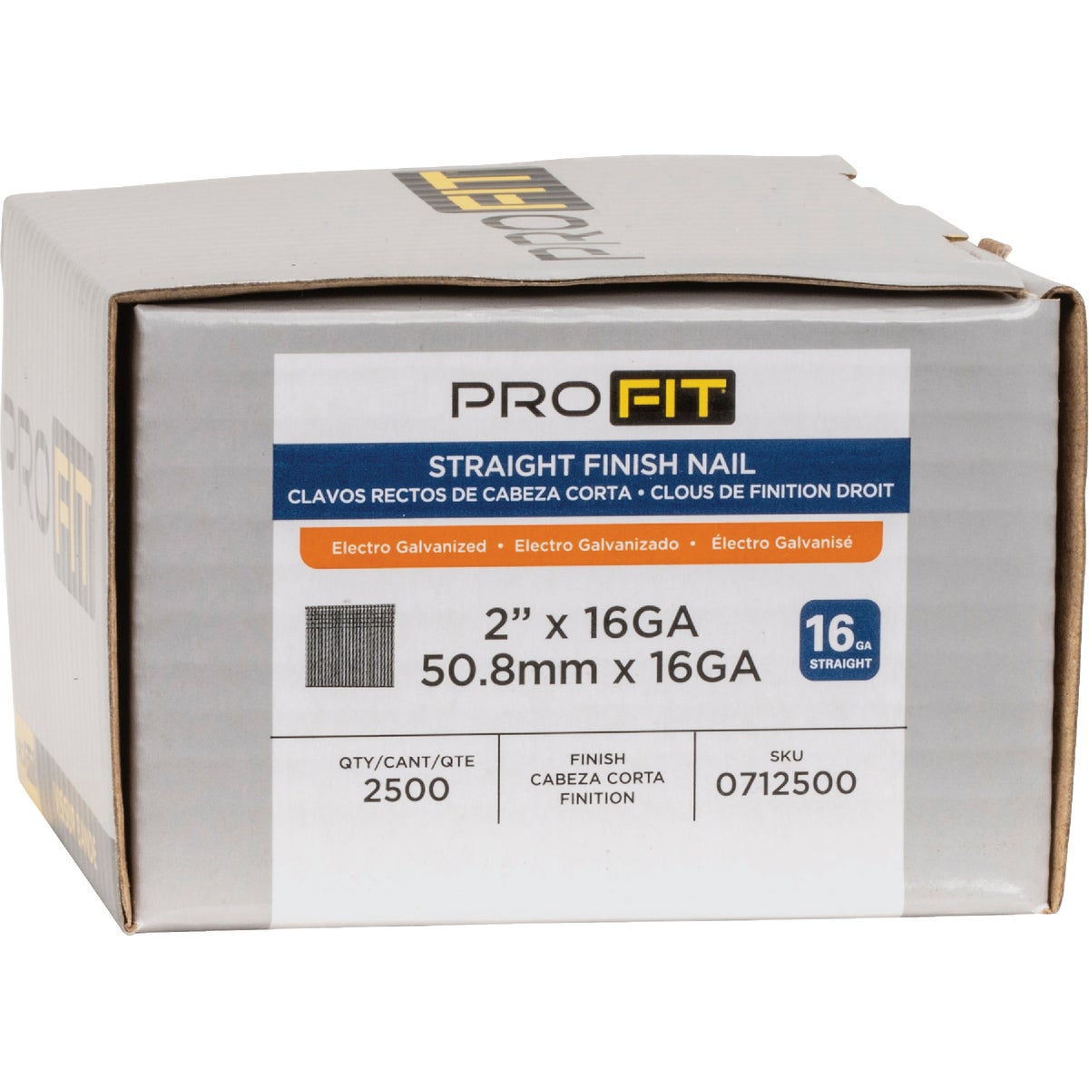 Pro-Fit 2 In. 16 Gauge Electro Galvanized Straight Finish Nail (2500 Ct.) Image 2