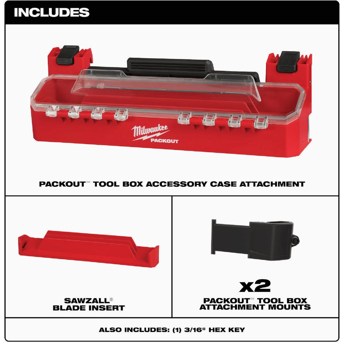 Milwaukee Accessory Case Attachment for PACKOUT Tool Box Image 2