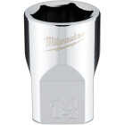 Milwaukee 3/8 In. Drive 14 mm 6-Point Shallow Metric Socket with FOUR FLAT Sides Image 1