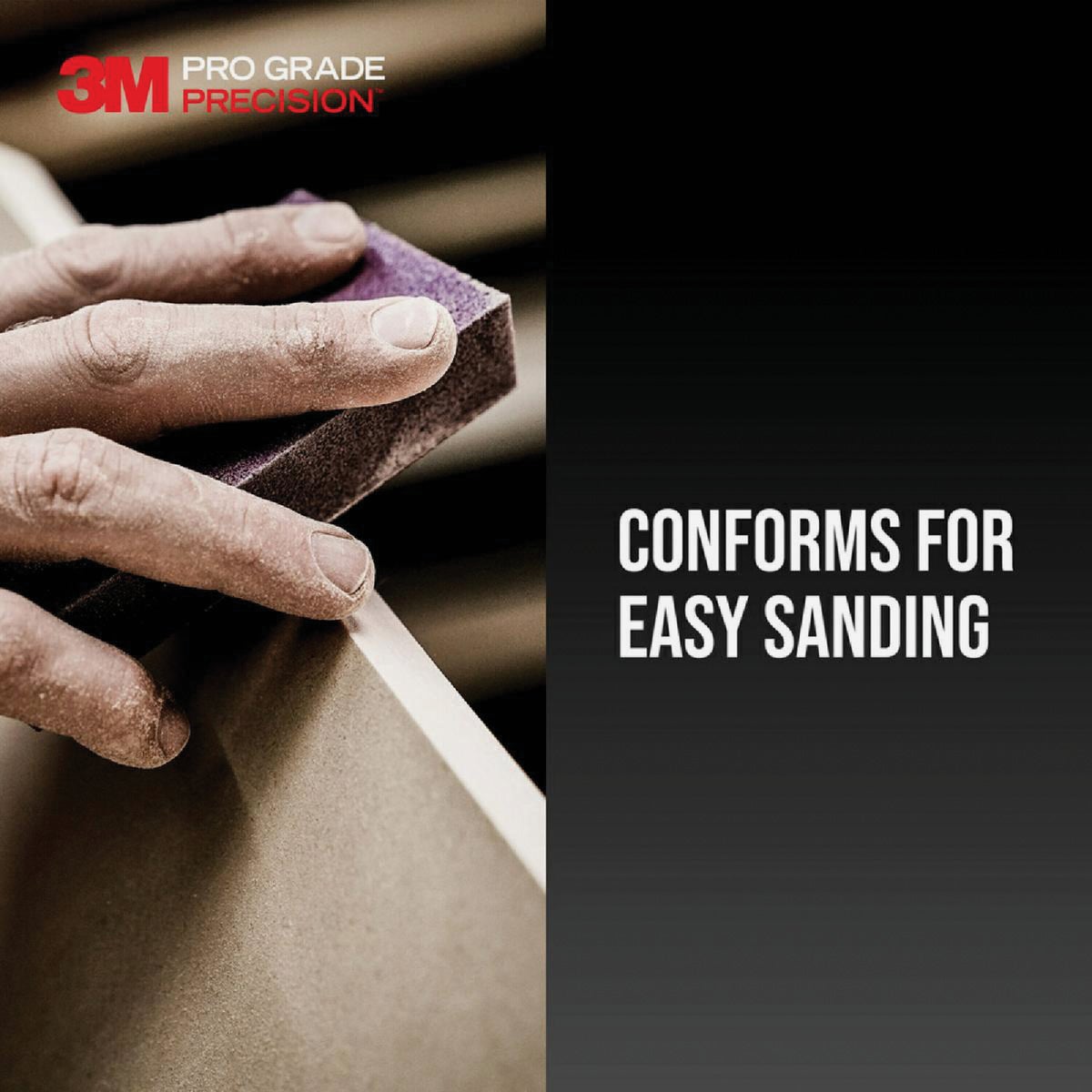 3M Pro Grade Precision 2.5 In. x 4.5 In. x 1 In. 180 Grit Fine Sanding Sponge Image 4