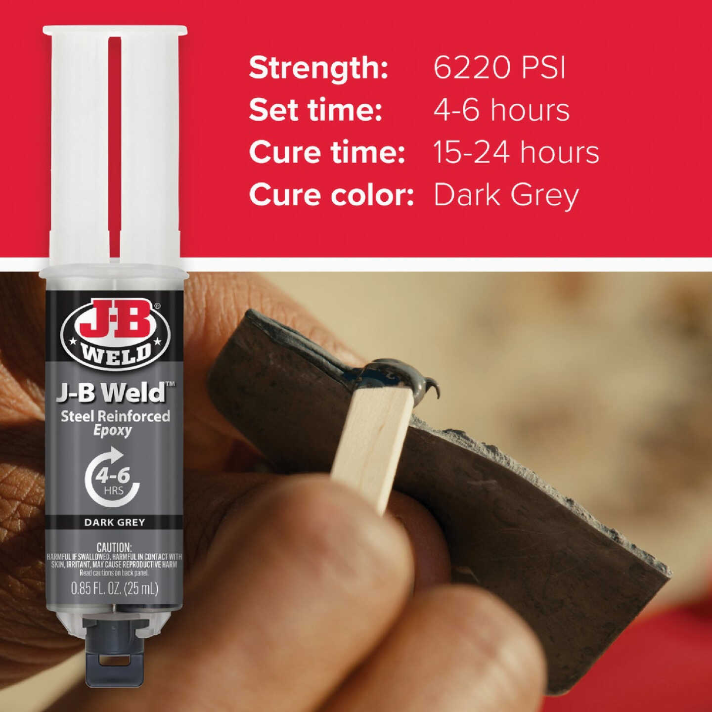 J-B Weld 0.85 Oz. Original Epoxy, Syringe Image 4