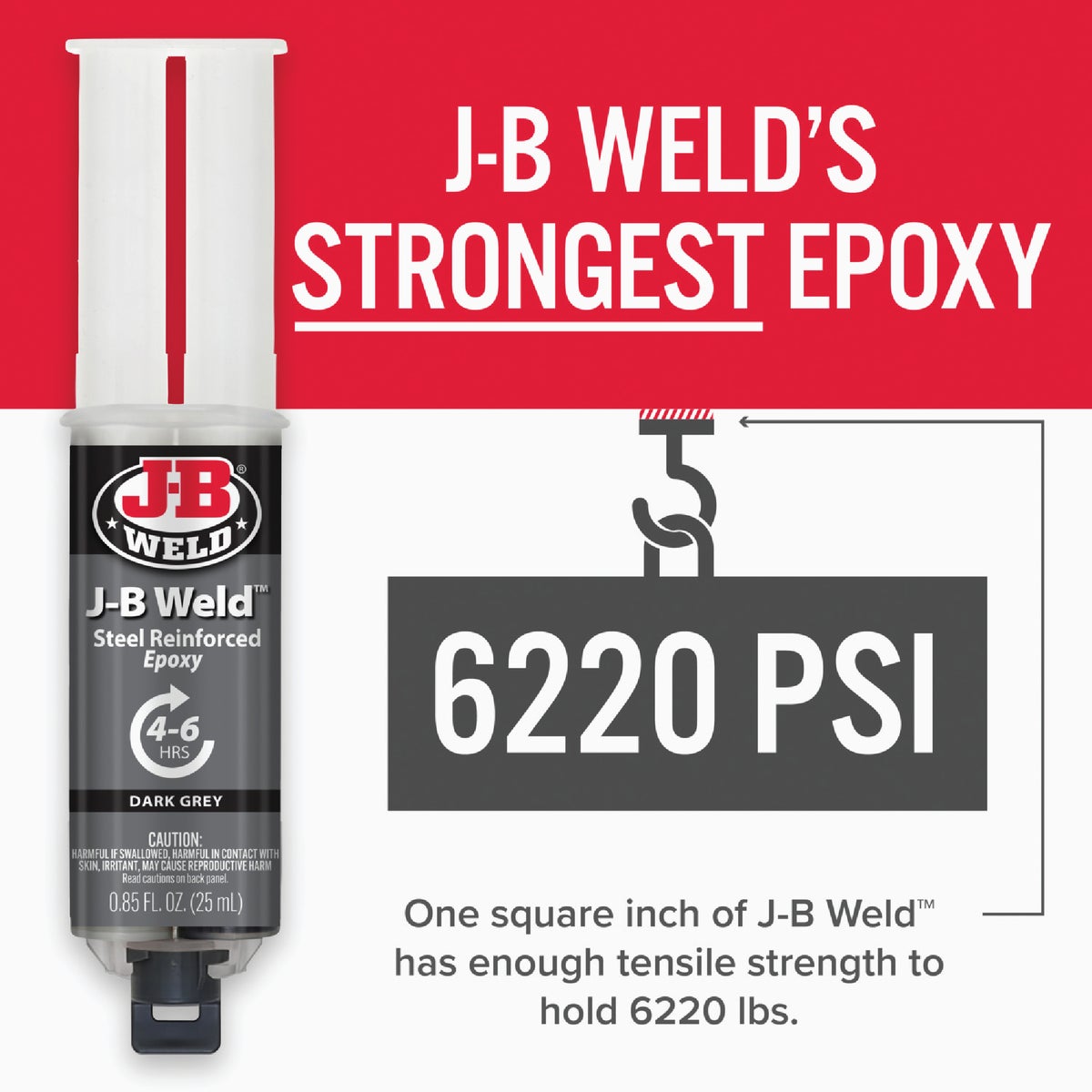 J-B Weld 0.85 Oz. Original Epoxy, Syringe Image 5