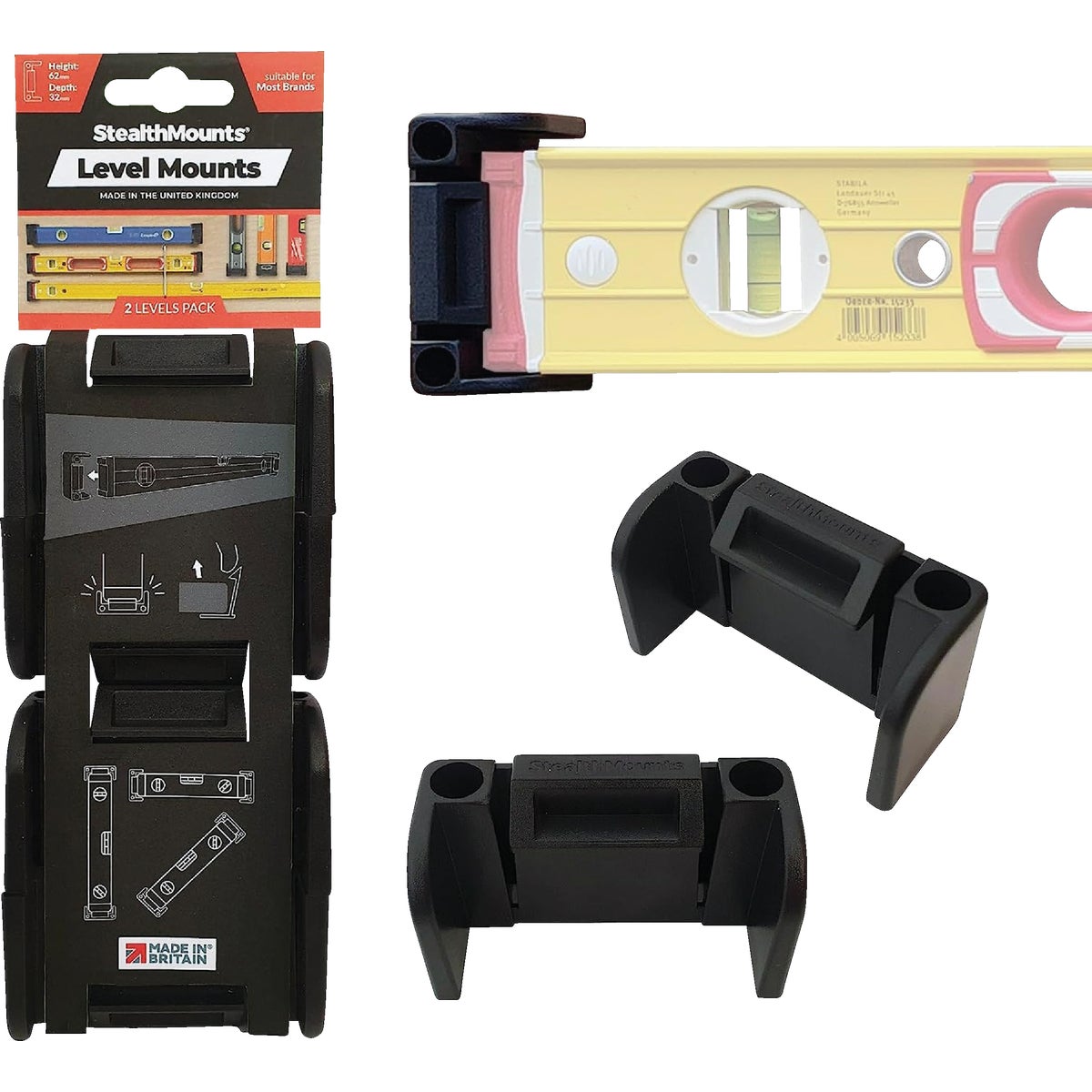 StealthMounts Universal Level Holders (2-Pack)