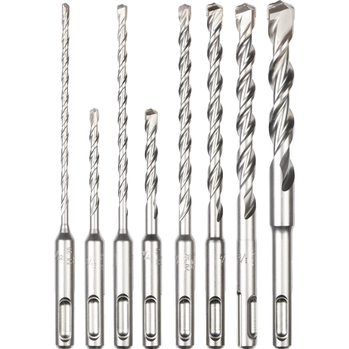 Milwaukee 8-Piece SDS Plus M/2 2-Cutter Drill Bit Kit Image 1