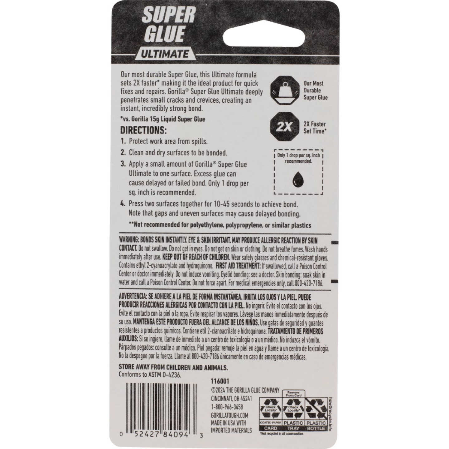 Gorilla 15g Ultimate Liquid Super Glue Image 2