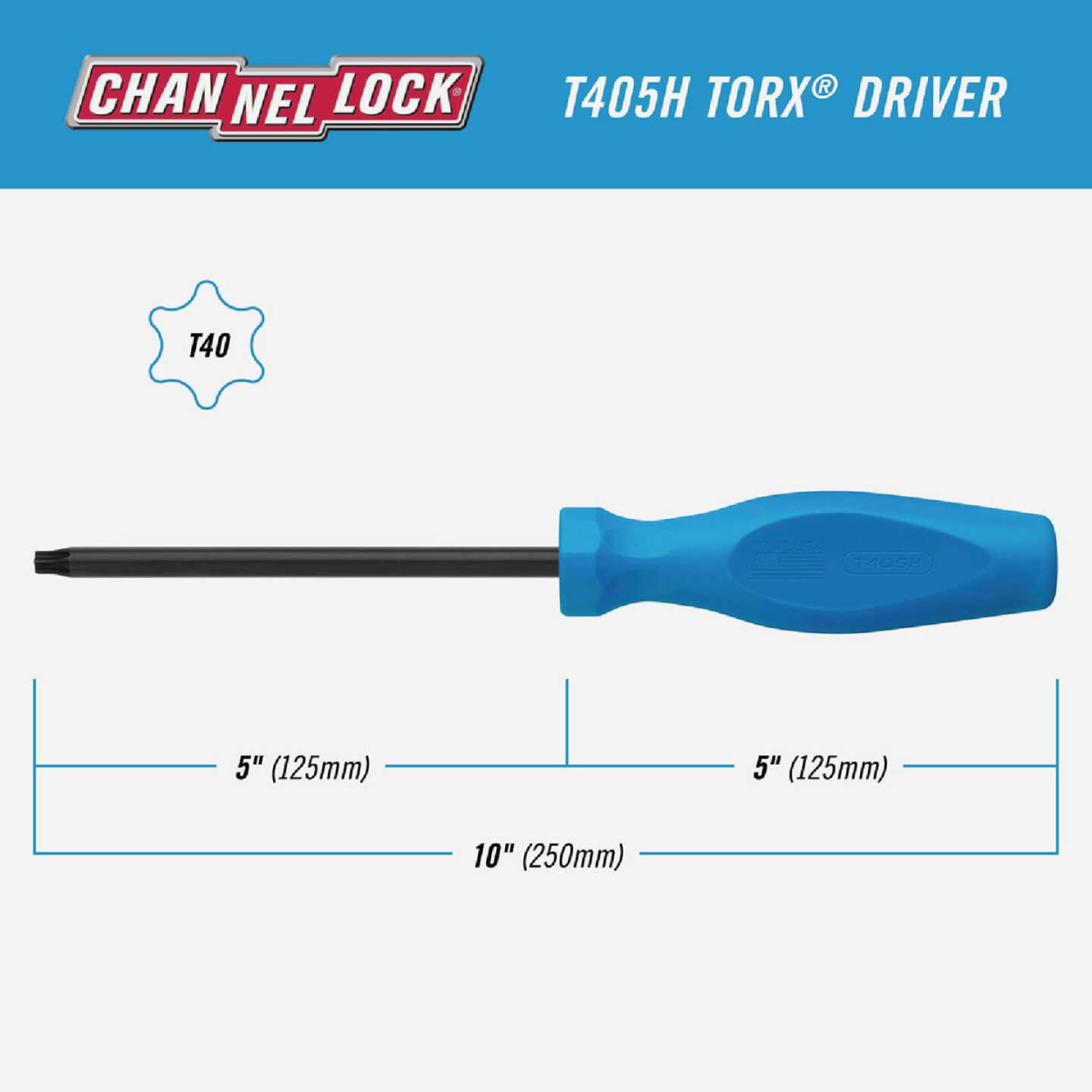 Channellock T40 x 5 In. Professional Torx Screwdriver Image 2