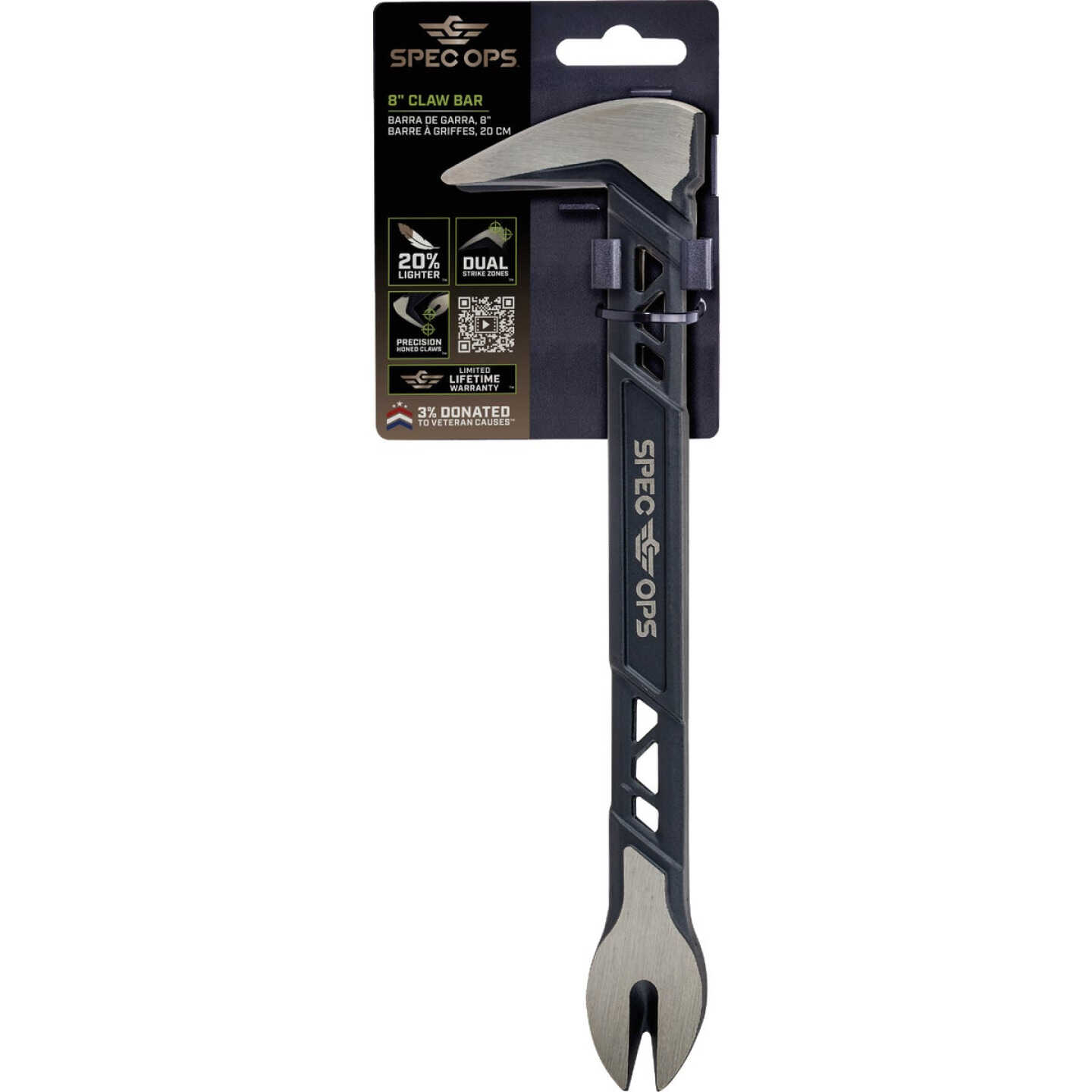 Spec Ops 8 In. High-Carbon Steel Cats Paw Pry Bar Nail Puller Image 7