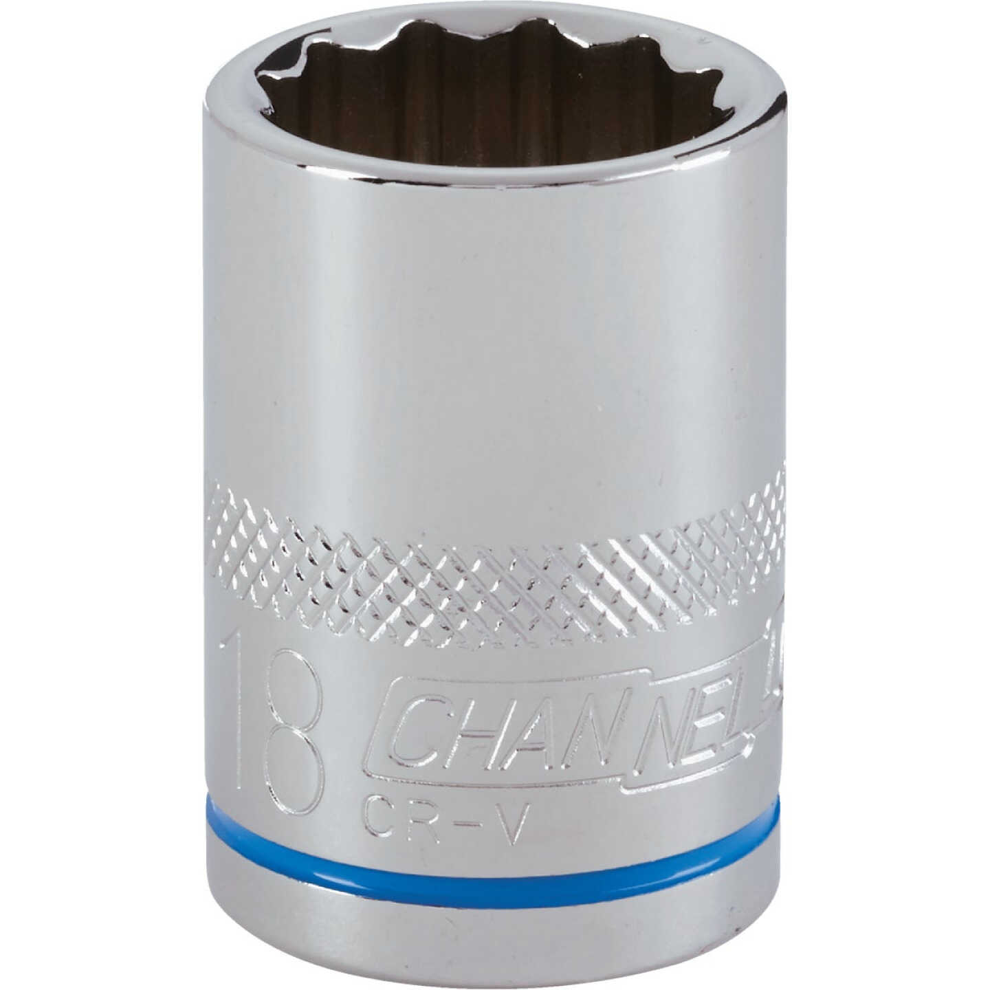 Channellock 1/2 In. Drive 18 mm 12-Point Shallow Metric Socket Image 1